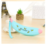 Simple Banana Green Onion Student Pencil Bag Super Cute Silicone Large Capacity Female Pencil Case Purse - V.I.P Digital Presence