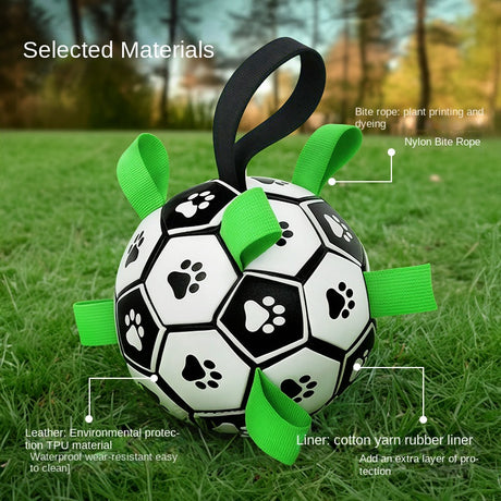 Dog Toy Ball for Teeth Cleaning and Durable Chewing Dog Soccer Ball for Outdoor Use - V.I.P Digital Presence