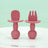 Licking Spoon for Baby Learning to Eat Training Spoon Short Handle Baby Supplementary Food Silicone Soft Spoon Fork Spoon Tableware 2-piece Set - V.I.P Digital Presence