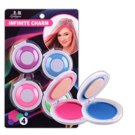 Hair Dying Chalk Temporary Hair Powder Soft Salon Hair Color DIY Salon 4 Colors optional one time use - V.I.P Digital Presence