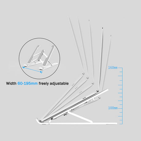 Portable Laptop Stand Foldable Height Adjustable Support Base Computer Cooling Stand Hollow Design Laptop Holder - V.I.P Digital Presence