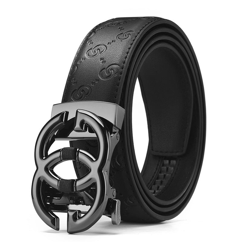 Men's Genuine Leather Alloy Automatic Buckle Versatile Korean Business Casual Fashion Belt - V.I.P Digital Presence