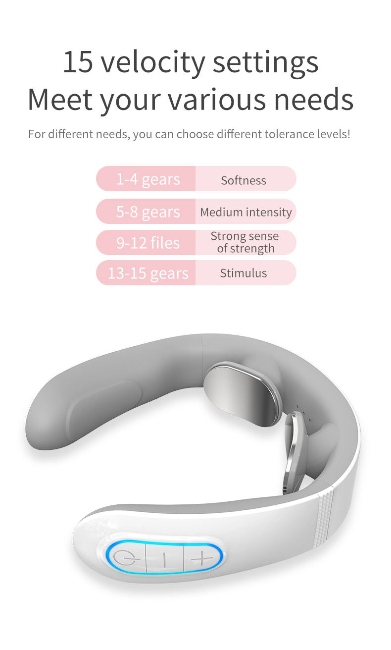 Portable U-type EMS Microcurrent Pulse Neck Massager Heat 10 Modes Traditional Chinese Massage Relieve Cervical Neck Massager - V.I.P Digital Presence