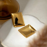 Stainless Steel Rectangular Stud Earrings - V.I.P Digital Presence