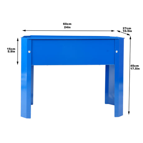 Elevated garden bed metal elevated outdoor flowerpot box suitable for backyard and terrace large flowerpot flower(Blue*2） - V.I.P Digital Presence