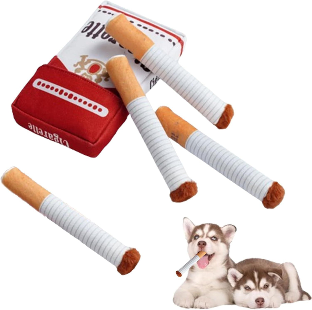 Dog cigarettes with box, sound making toys, pet toys, bite resistant and grinding plush toys, cat supplies - V.I.P Digital Presence