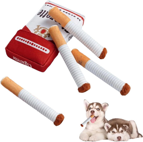 Dog cigarettes with box, sound making toys, pet toys, bite resistant and grinding plush toys, cat supplies - V.I.P Digital Presence