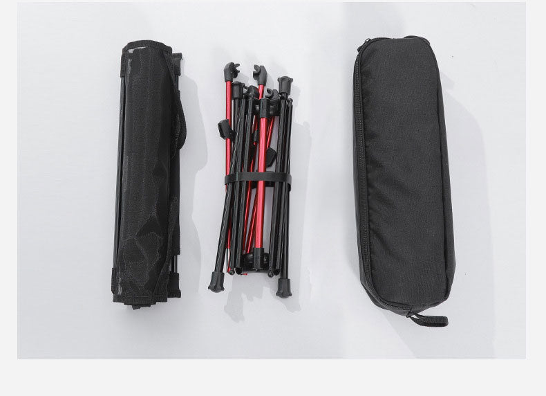 Mesa plegable ultraligera para acampar al aire libre, portátil, para barbacoa, picnic, con agujero para taza y bolsa para teléfono móvil, mesa pequeña