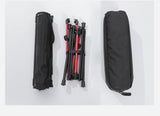 Mesa plegable ultraligera para acampar al aire libre, portátil, para barbacoa, picnic, con agujero para taza y bolsa para teléfono móvil, mesa pequeña