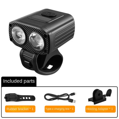 Bicycle headlights, mountain road bike headlights, outdoor night riding ABS waterproof high brightness Type-C charging riding eq - V.I.P Digital Presence