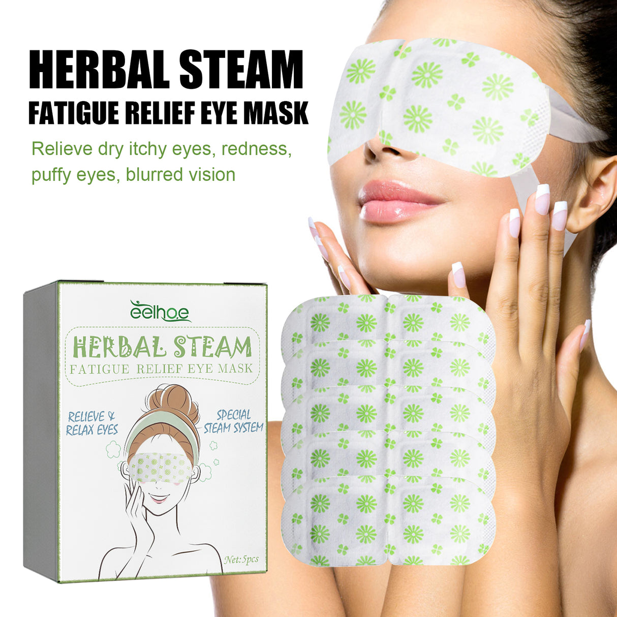 Herbal Steam Fatigue Relief Eye Mask, Relieve Eye Strain And Eye Discomfort Herbal Essence Hot Compress Eye Mask - V.I.P Digital Presence