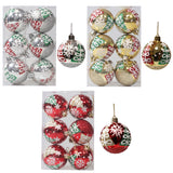 Christmas ball hand drawn pattern Christmas tree pattern decoration plastic electroplated ball decoration - V.I.P Digital Presence