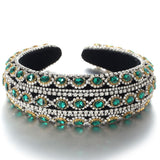 Heavy craftsmanship Baroque crystal headband with retro glass inlaid diamond hair accessories - V.I.P Digital Presence