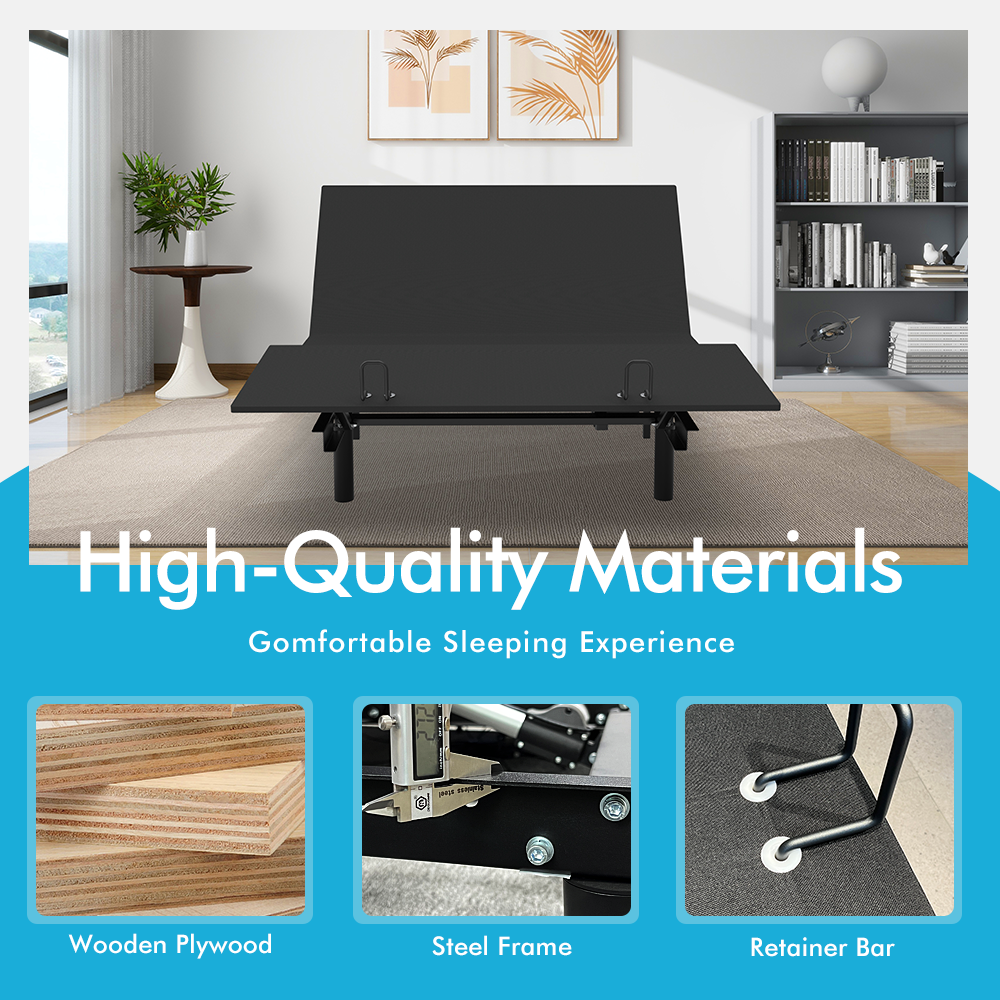 J300 Adjustable Bed Base Frame - Twin XL - Tilt - Zero Gravity - Underbed Lighting - Wireless Remote Control - A-Type-C Type - V.I.P Digital Presence