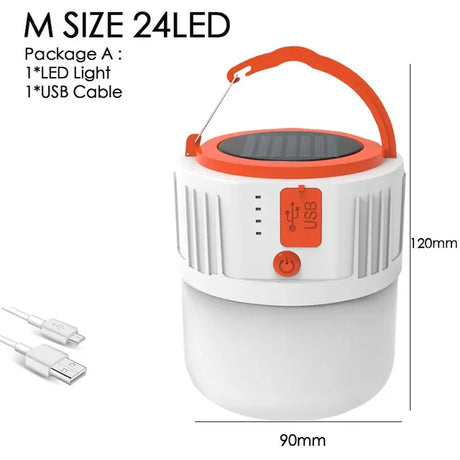 LED Solar Charging Light Energy-saving USB 24Lamp Bead Bulb Night Market Lamp Mobile Outdoor Camping Power Outage Emergency Lamp - V.I.P Digital Presence