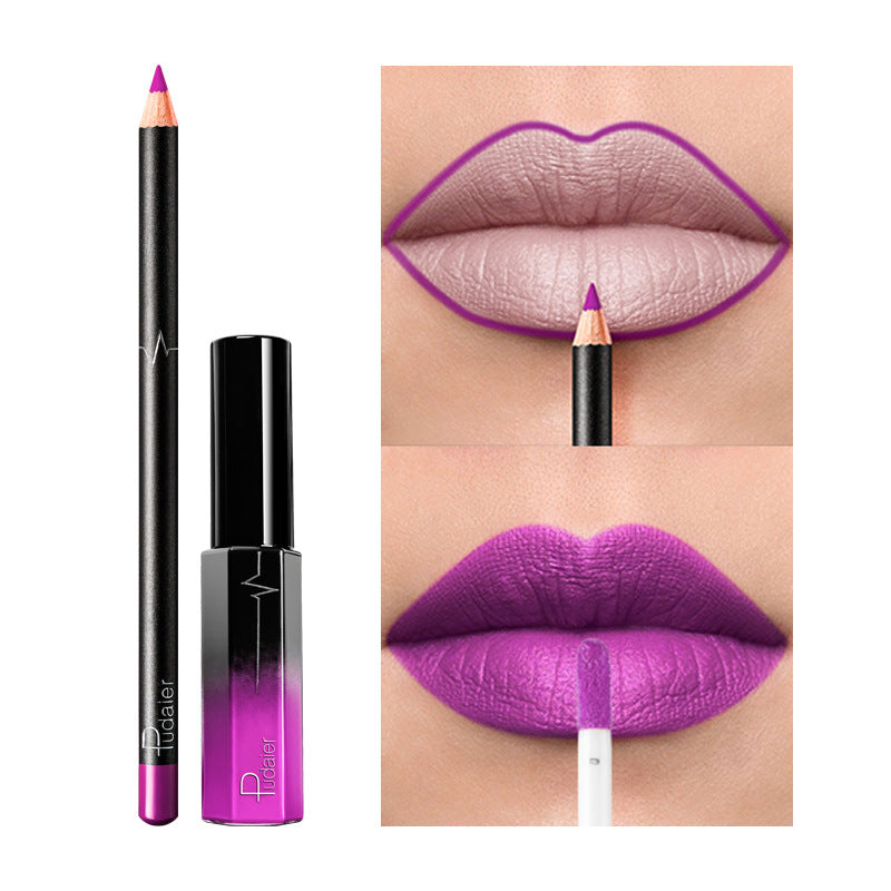 Pudaier 36 Color Matte Lip Gloss Lip Liner Matte Matte Lip Glaze Lipstick Pencil - V.I.P Digital Presence