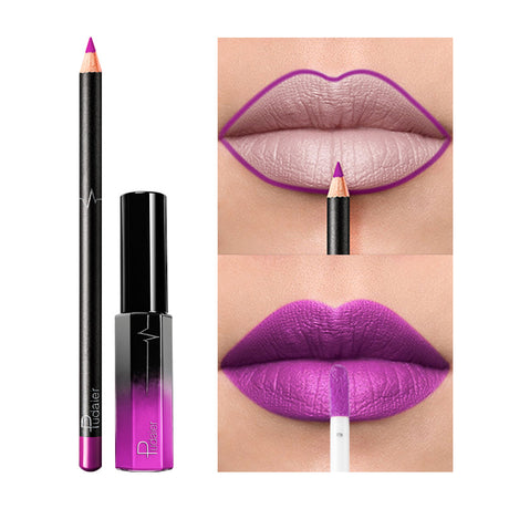 Pudaier 36 Color Matte Lip Gloss Lip Liner Matte Matte Lip Glaze Lipstick Pencil - V.I.P Digital Presence