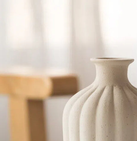 Simple retro frosted coarse pottery circular rust colored home black spot retro pastoral style ceramic vase - V.I.P Digital Presence