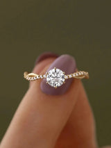 925 Sterling Silver Inlaid Zircon Ring - V.I.P Digital Presence