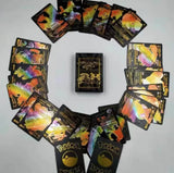 55 cartas Pok é mon de lámina dorada, cartas de batalla de cartas de colección Pok é mon Pok é mon