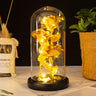 Valentine's Mother's Day Gift: Three Glass Cover Gold Foil Roses Ornament, Eternal Flower LED Night Light - V.I.P Digital Presence