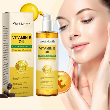 Vitamin E Body Oil, Deeply Nourishes Hair, Nails, Skin, Body Care And Massage - V.I.P Digital Presence
