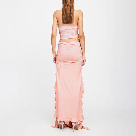 Summer new one shoulder jellyfish lace set skirt spicy girl outfit - V.I.P Digital Presence