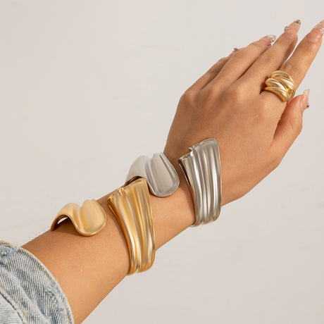 Punk style exaggerated irregular folds personalized winding fish tail bracelet Bracelet - V.I.P Digital Presence