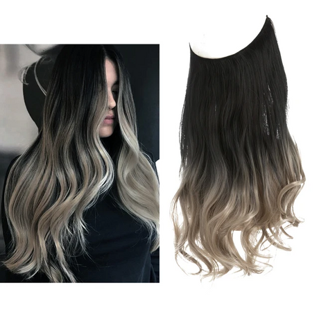 One-piece women's hair extension piece with abundant hair volume U-shaped fishing line invisible and natural long curly hair - V.I.P Digital Presence