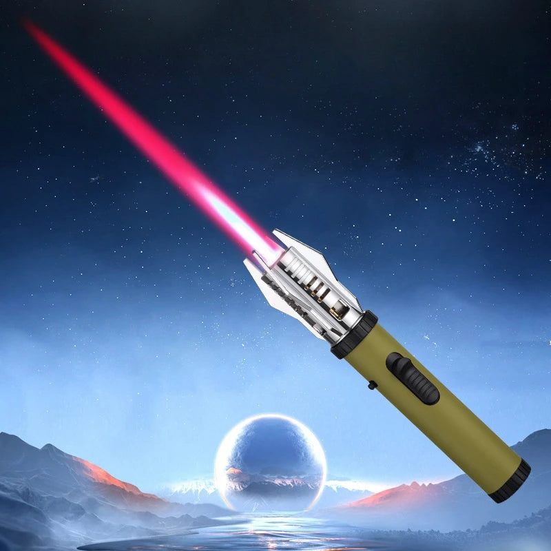 Planet Lightsaber Butane Gas Lighter 360° Use Metal Outdoor Windproof Turbine Torch Jet Lighter Gun BBQ Welding Cigar Tool - V.I.P Digital Presence