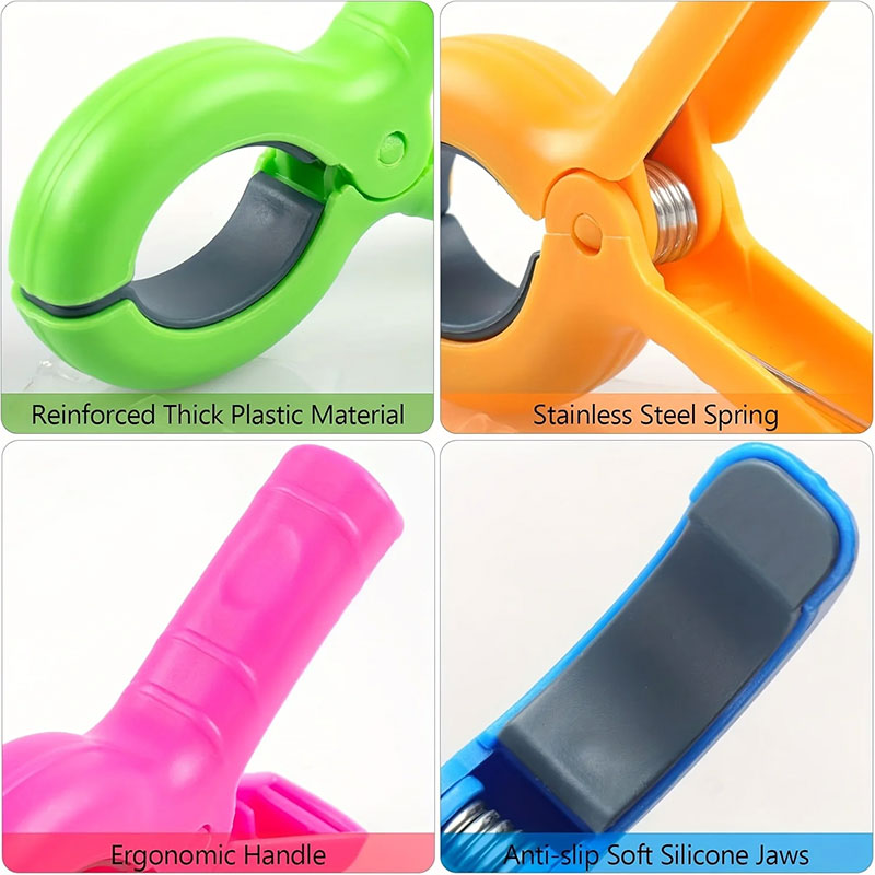 Pinzas para toallas de playa de 4/8 piezas: para sillas de playa, piscinas y cruceros. Resistentes y duraderas, también funcionan como pinzas para la ropa.