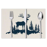 Christmas placemat reindeer print decoration insulation mat kitchen dining table coaster - V.I.P Digital Presence