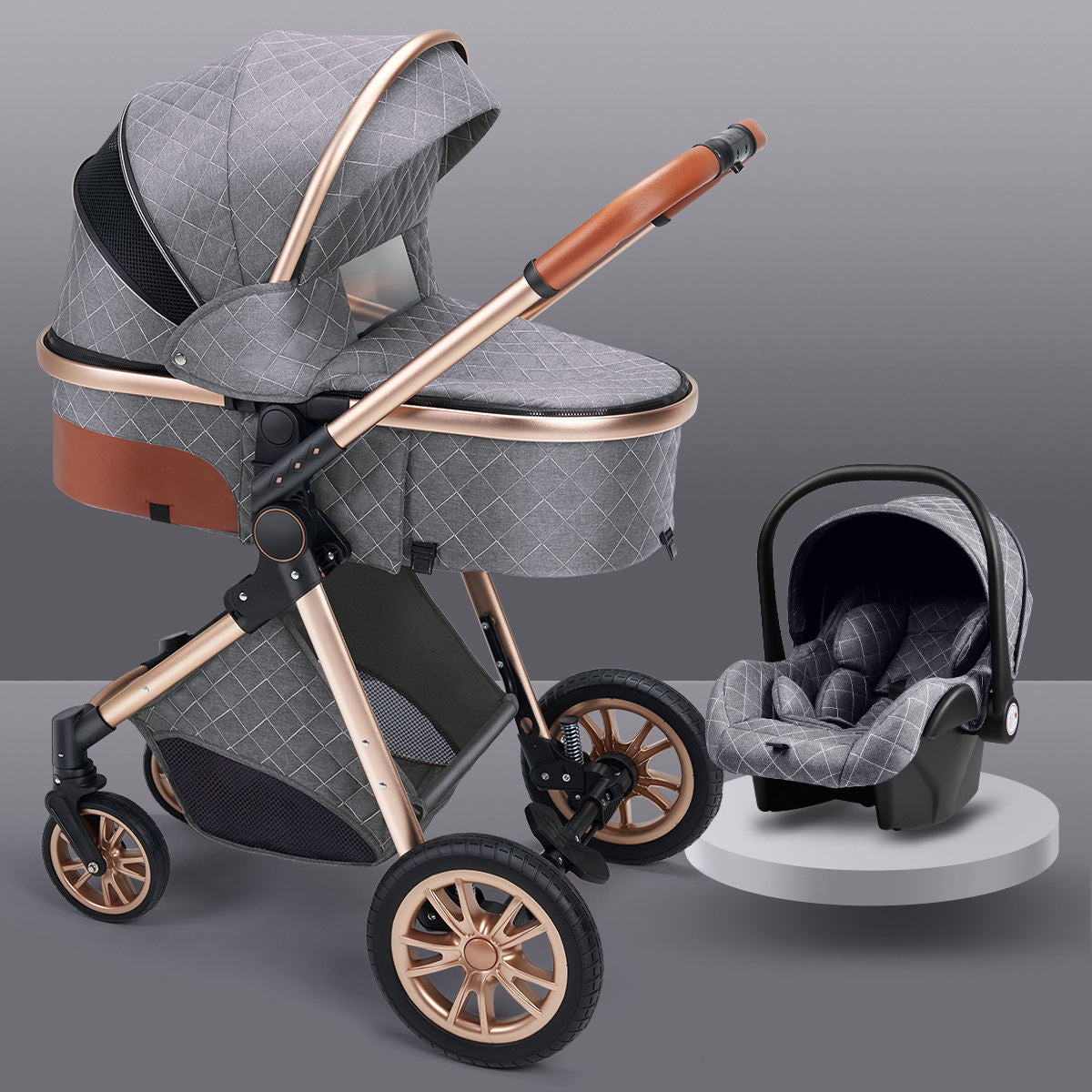 High landscape baby stroller that can sit or lie down lightweight folding two-way shock-absorbing newborn baby stroller - V.I.P Digital Presence