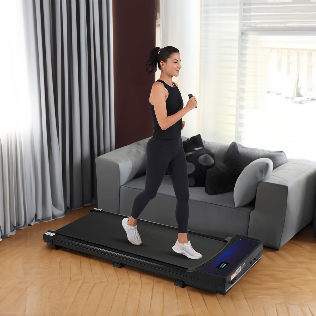 New 8.10 Walking Pad Under Home Desktop Treadmill -2.5HP Walking Treadmill 0.6-4MPH 300LBS Capacity Remote Control Battery - V.I.P Digital Presence