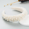 Hair Hoop Baroque Sponge Pearl Hair Accessories Women's Handmade Beaded Multicolor European and American Broad-brimmed Headband - V.I.P Digital Presence