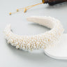 Hair Hoop Baroque Sponge Pearl Hair Accessories Women's Handmade Beaded Multicolor European and American Broad-brimmed Headband - V.I.P Digital Presence