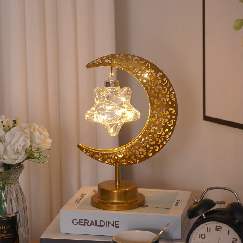 Christmas Gift Moon Lamp Ball Lamp Star Moon Lamp Muslim Festival Decorative Lamp Bedroom Desk Lamp Atmosphere Shaped Lamp - V.I.P Digital Presence