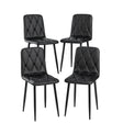Dining Chairs Set of 4, Modern Kitchen Dining Room Chairs, PU Dining Chair Upholstered Cushion Seat and Sturdy Metal Legs - V.I.P Digital Presence