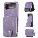 Suitable for Samsung Galaxy Z Flip4 folding phone case zipper card insertion protective cover Z Flip3 flip cover - V.I.P Digital Presence