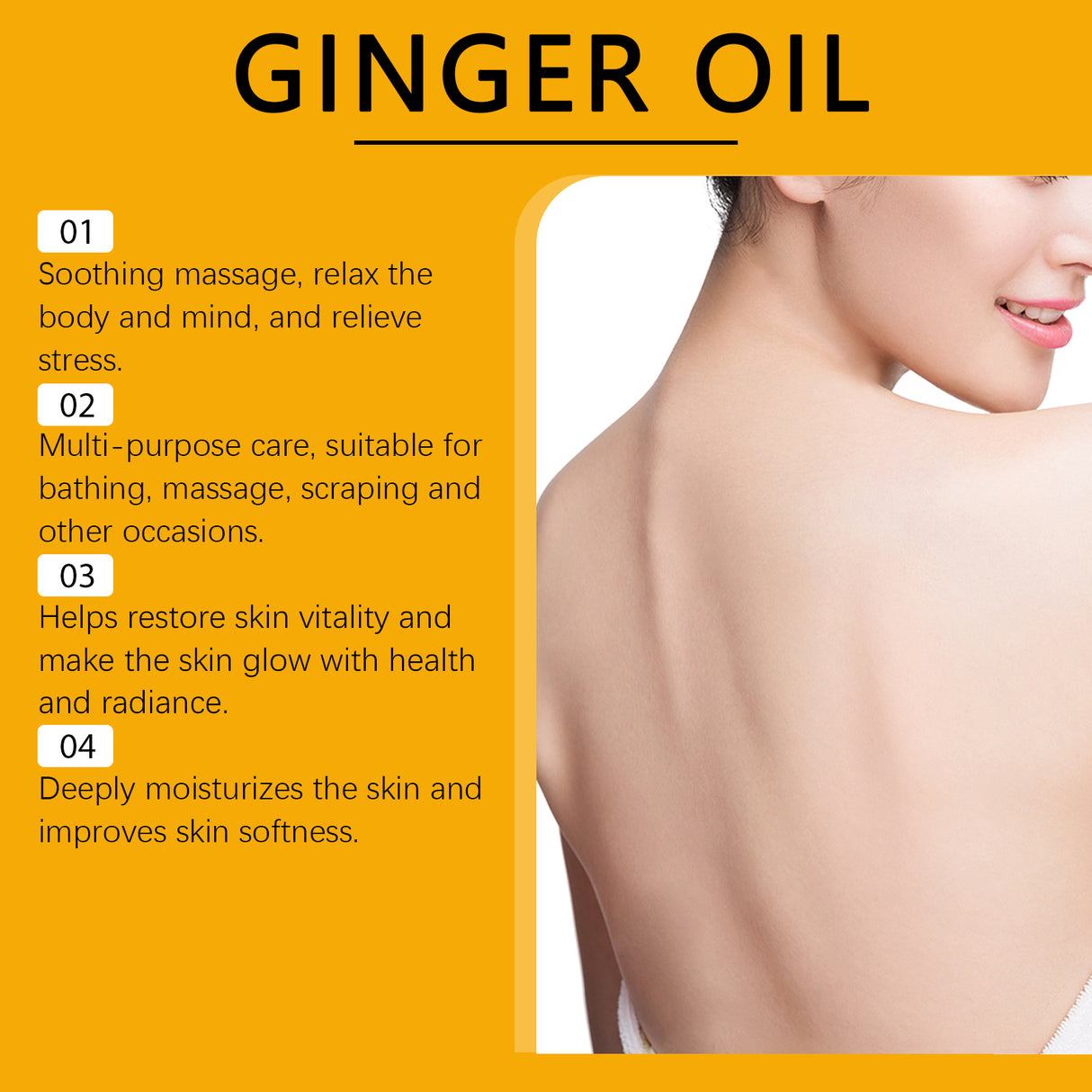 Ginger Massage Essential Oil, Ginger Care Essence Oil Body Massage Daily Care Firming Skin - V.I.P Digital Presence