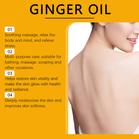 Ginger Massage Essential Oil, Ginger Care Essence Oil Body Massage Daily Care Firming Skin - V.I.P Digital Presence