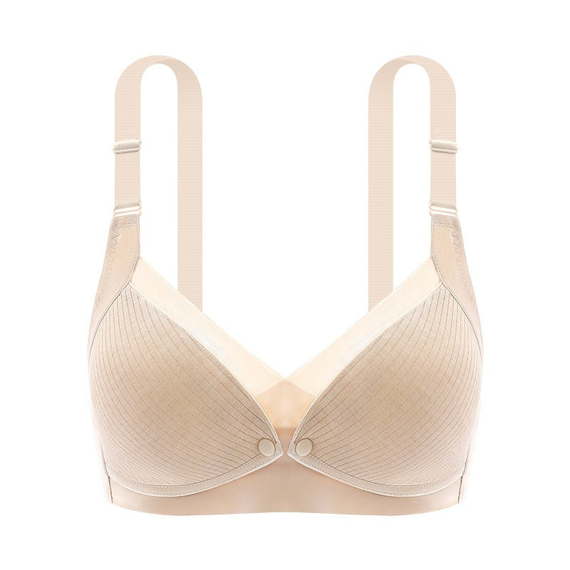 Nursing Underwear Maternity Underwear Front Open Buckle Thin Seamless Bra Cotton Lining Large Size Nursing Bra - V.I.P Digital Presence
