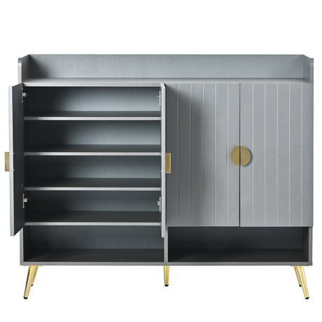 U-Can shoe cabinet with door, 11 layer shoe cabinet with adjustable shelves, modern wooden shoe cabinet (matte surface) - V.I.P Digital Presence
