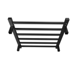 Towel Warmer 6 Bar Electric Heated Towel Rack Wall Mount Plug-in/Bath Towel Heater Matt-Black - Timer - V.I.P Digital Presence