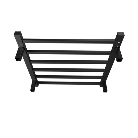 Towel Warmer 6 Bar Electric Heated Towel Rack Wall Mount Plug-in/Bath Towel Heater Matt-Black - Timer - V.I.P Digital Presence