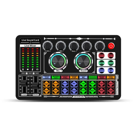 F999  Mixer Podcast Sound Board Live Sound Card for Live Recording Home KTV - V.I.P Digital Presence