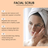 Facial Scrub Gently Cleanses Facial Skin, Exfoliates, Moisturizes, Moisturizes And Brightened