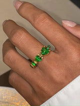 Stainless Steel Heart Rhinestone Ring - V.I.P Digital Presence