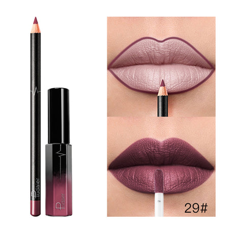 Pudaier 36 Color Matte Lip Gloss Lip Liner Matte Matte Lip Glaze Lipstick Pencil - V.I.P Digital Presence