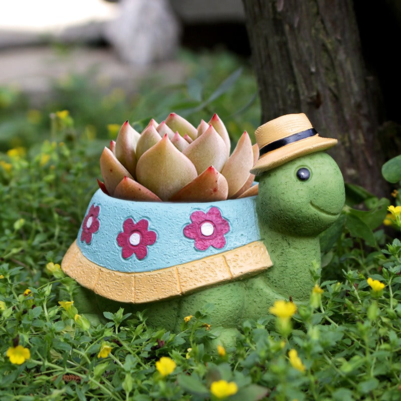 Turtle Flower Pot Decoration Outdoor Courtyard - V.I.P Digital Presence